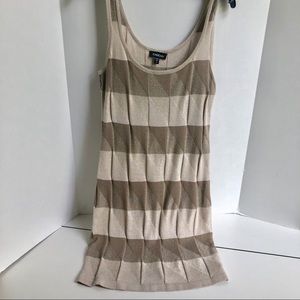 Bebe Taupe Shimmer Dress